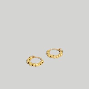 Madewell Tonal Beaded Huggie Hoop Earrings